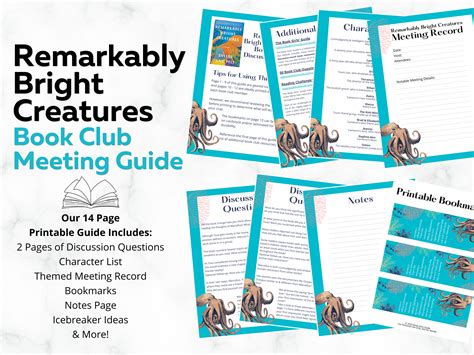 remarkably bright creatures book club guide